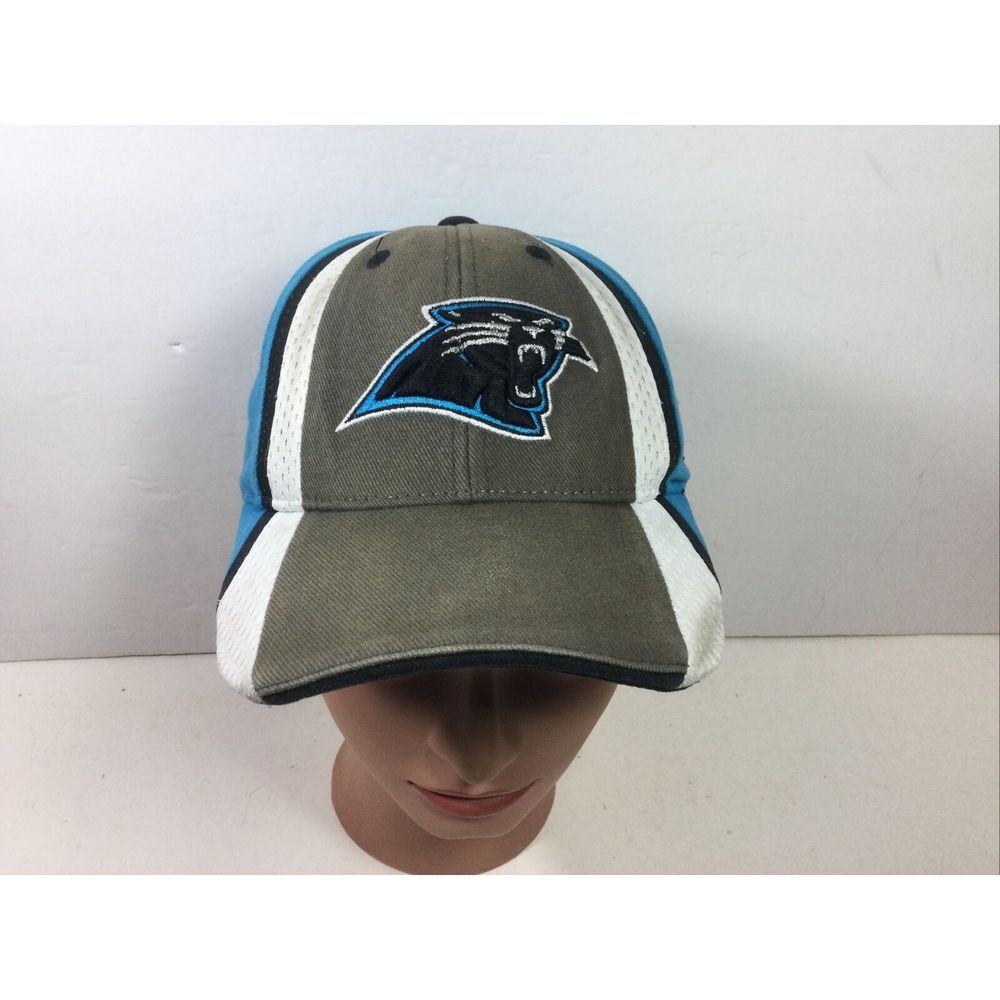 Reebok Carolina Panthers Youth Hat NFL Football Equipment Cap Blue Gray Flex Fit